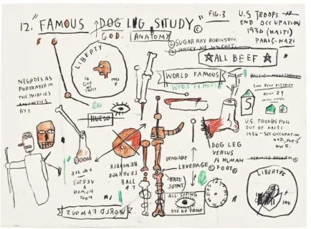 Сериграфия Basquiat -  Dog Leg Study