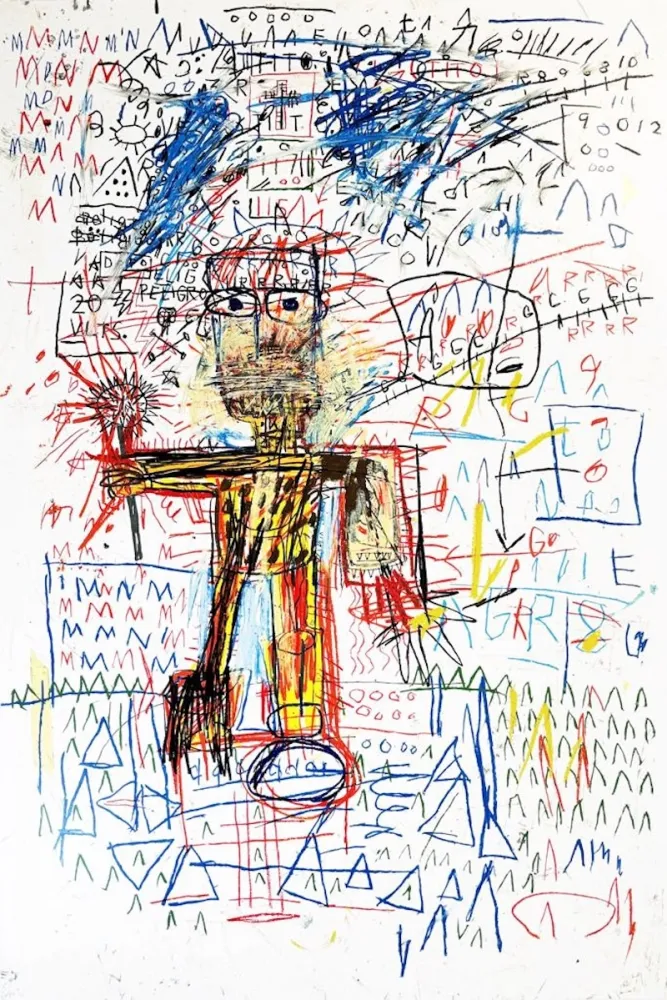 Сериграфия Basquiat - Untitiled IV from The Figures Portfolio