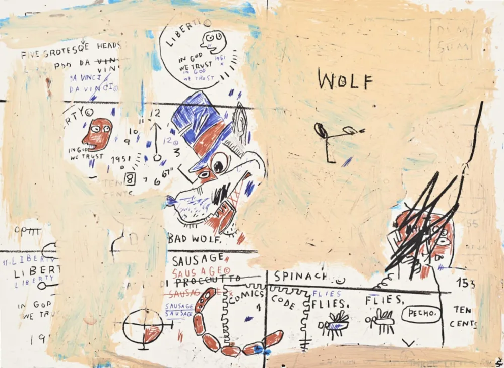 Сериграфия Basquiat - Wolf Sausage