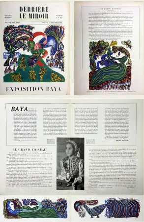 Иллюстрированная Книга Baya - Derrière le Miroir n° 6. BAYA. 6 lithographies en couleurs (( pour l'exposition de 1947 à la Galerie Maeght) TIRAGE ORIGINAL