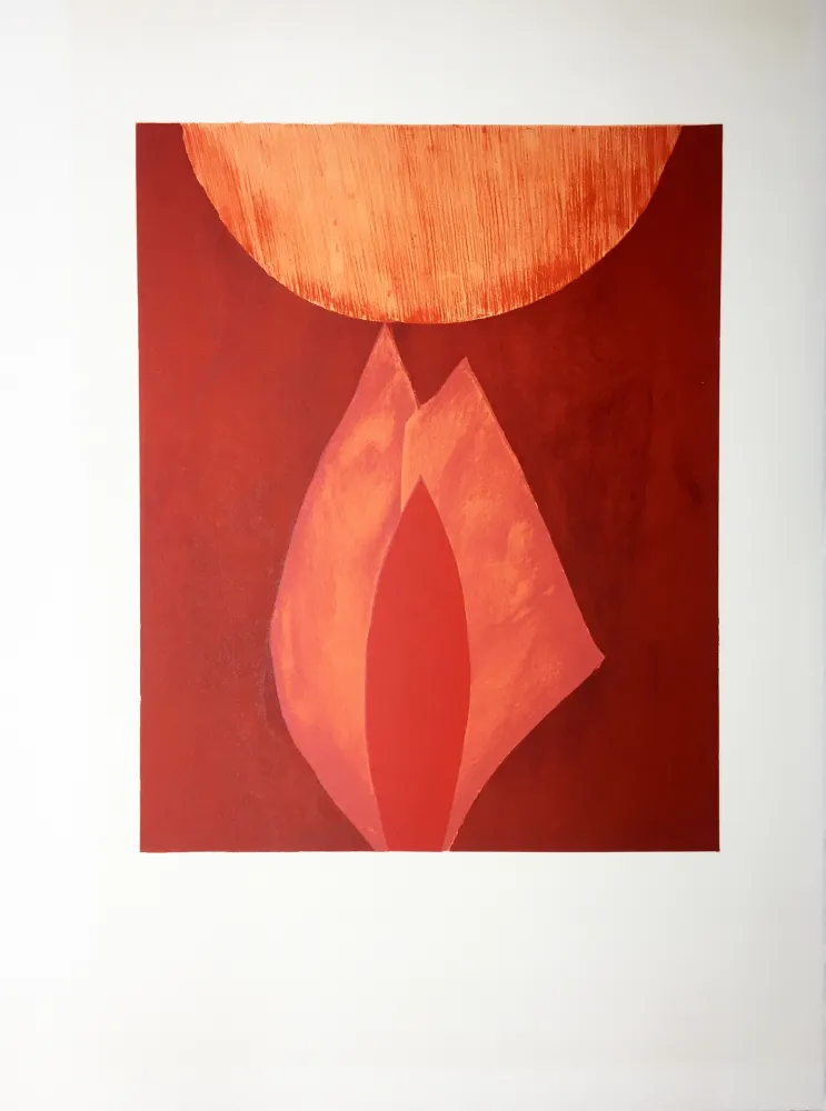 Литография Bazaine - AFF AVT MAM (BLASONS). Lithographie originale de 1975.