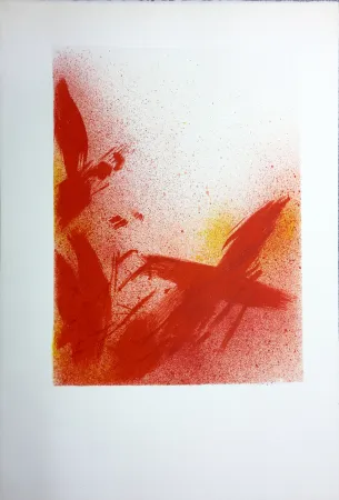 Литография Bazaine - MONOGRAPHIE EN ROUGE (1975) sur vélin d'Arches.