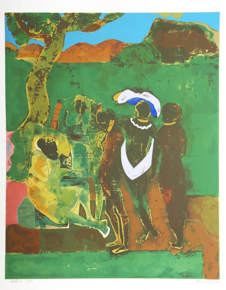 Сериграфия Bearden - Prologue to Troy