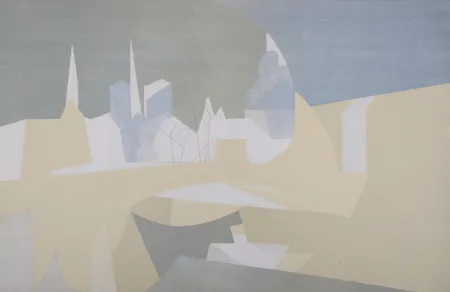 Литография Beaudin - Ville et paquebot, 1962