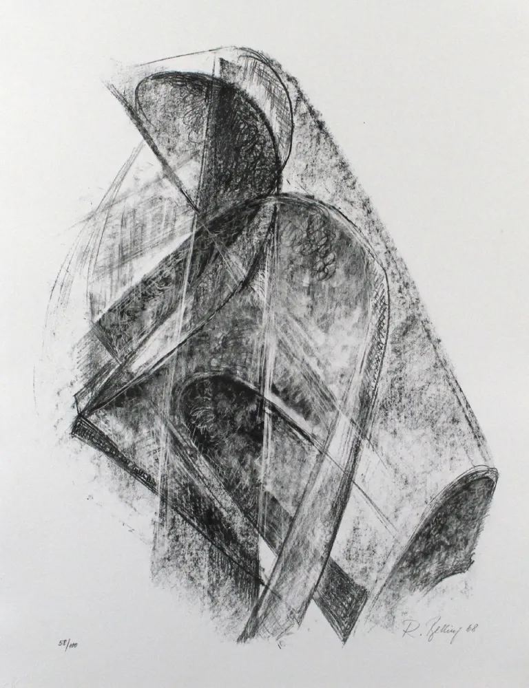 Литография Belling - Entwurf für eine Plastik