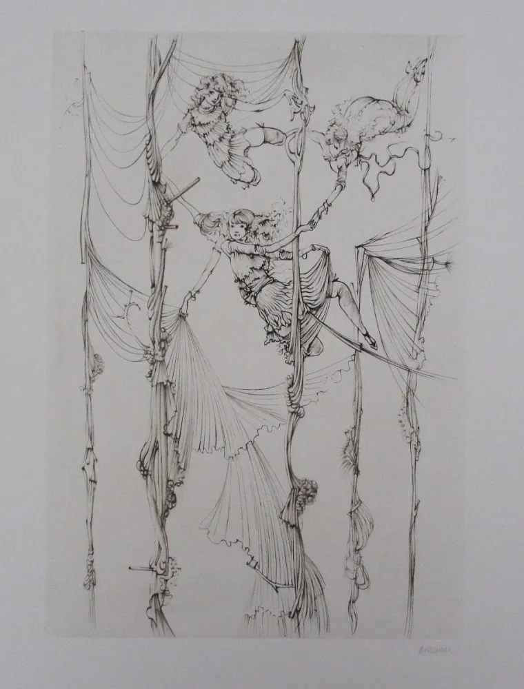 Офорт И Аквитанта Bellmer - Acrobates