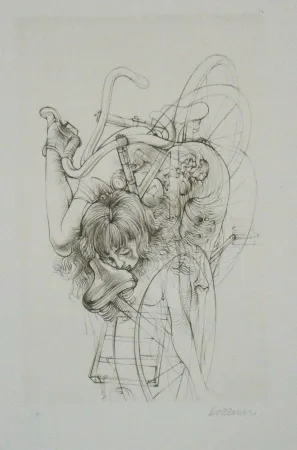 Офорт И Аквитанта Bellmer - Bicyclette