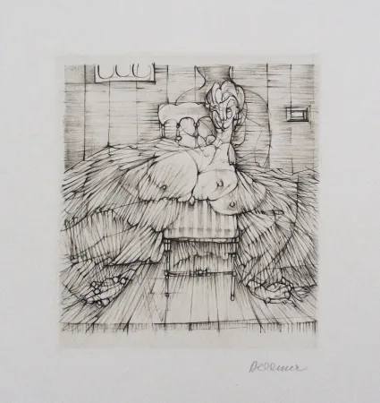 Офорт И Аквитанта Bellmer - Chaise Napoléon