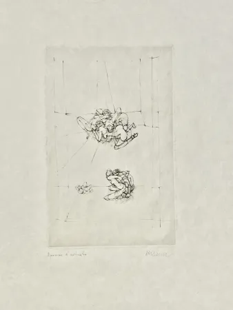 Нет Никаких Технических Bellmer -  Eau-forte Couple, circa 1971 - Epreuve d'artiste sur papier de soie