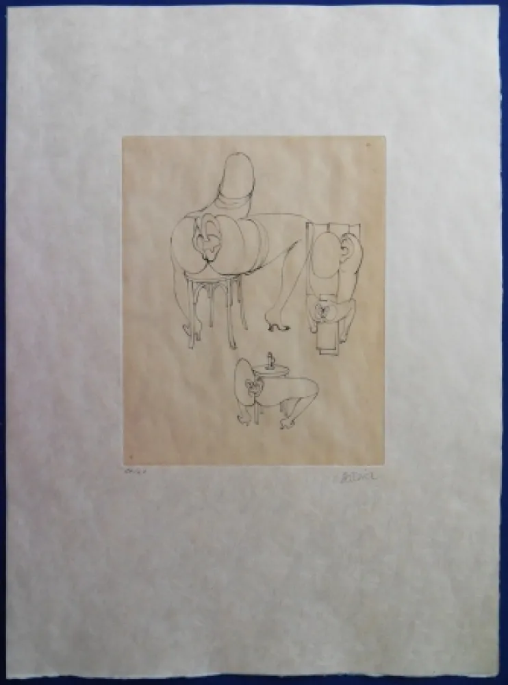 Гравюра Bellmer - Elle s'est assise