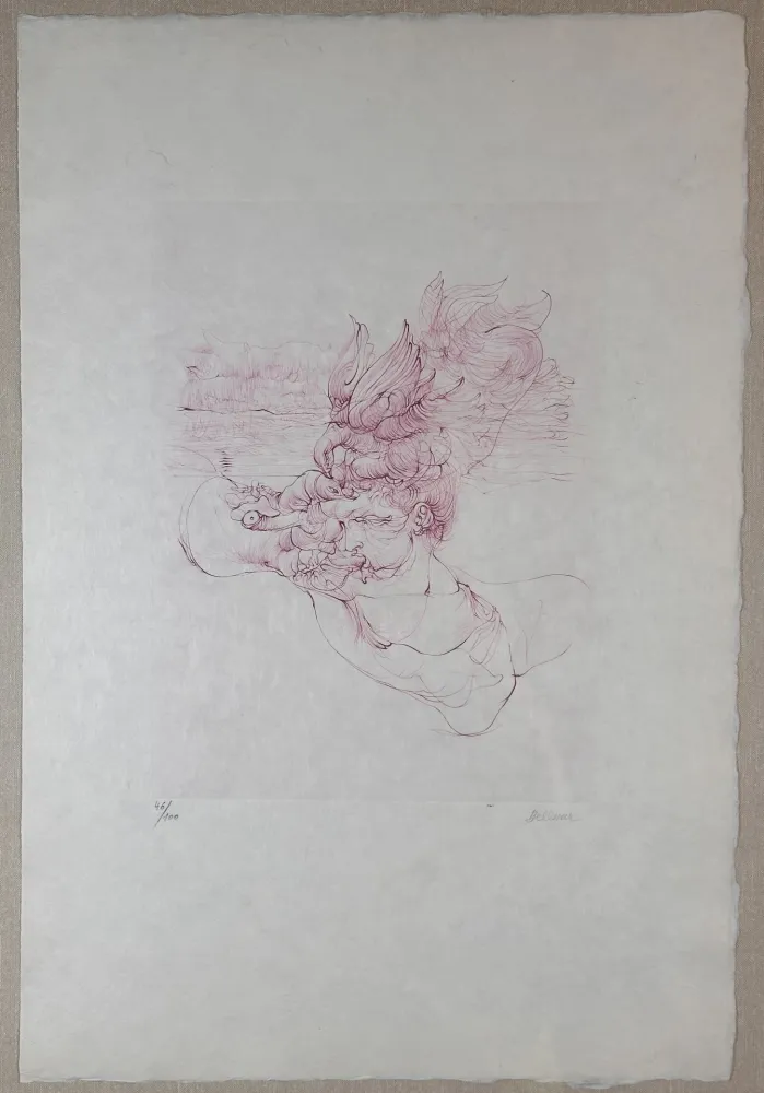 Гравюра Bellmer - Femme au Chapeau D'Oisseau