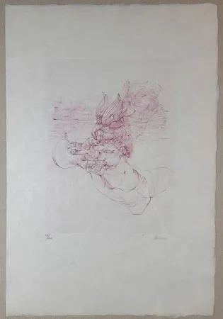 Гравюра Bellmer - Femme au Chapeau D'Oisseau