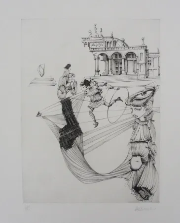 Офорт И Аквитанта Bellmer - Filles et cerceau