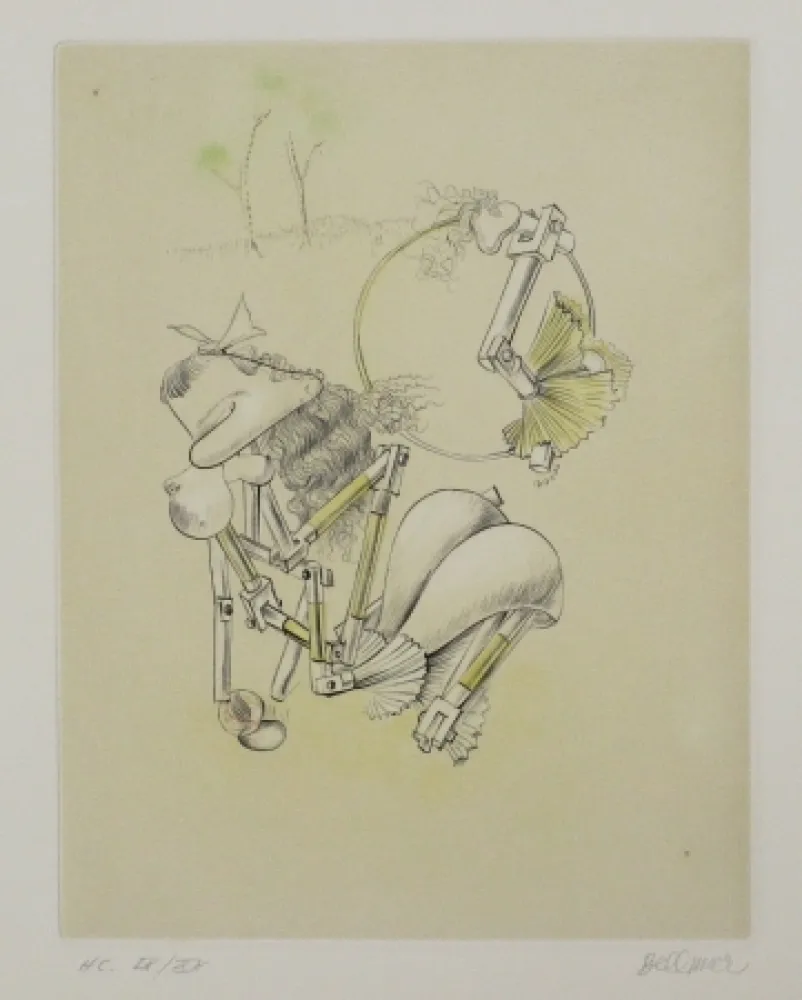 Офорт И Аквитанта Bellmer - La Mitrailleuse