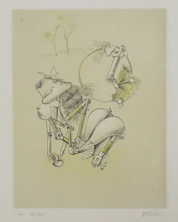 Офорт И Аквитанта Bellmer - La Mitrailleuse
