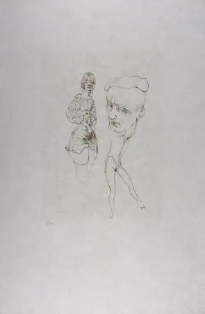 Офорт Bellmer - L'Homme à la casquette