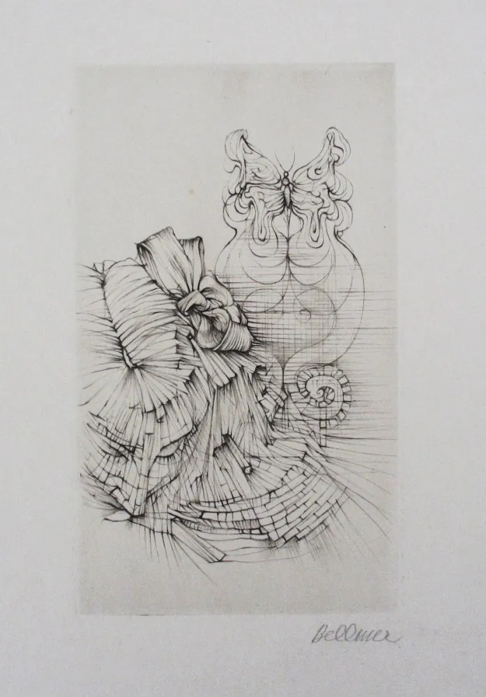 Офорт И Аквитанта Bellmer - Métamorphose (Papillon)