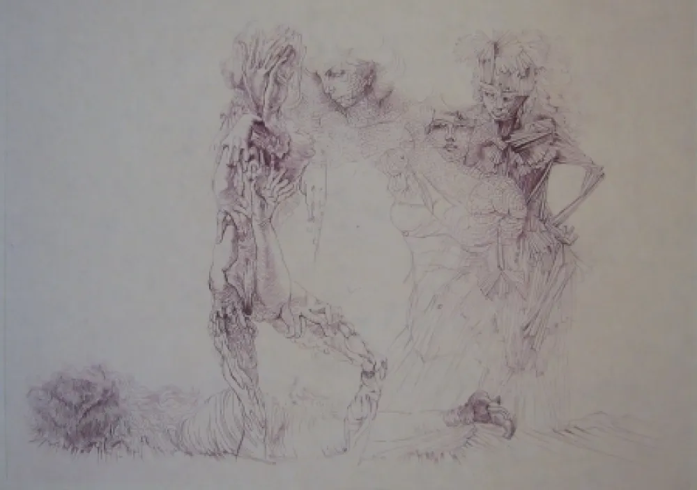 Офорт И Аквитанта Bellmer - Sans titre