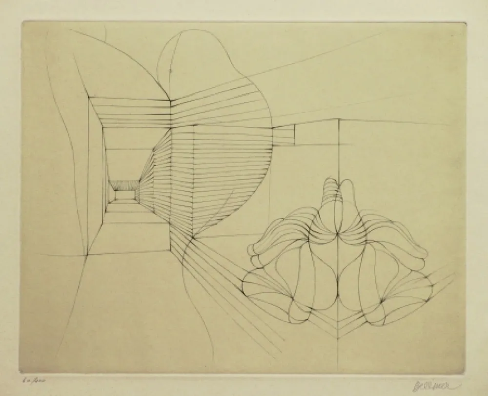 Гравюра Сухой Иглой Bellmer - Souterrain Prénatal