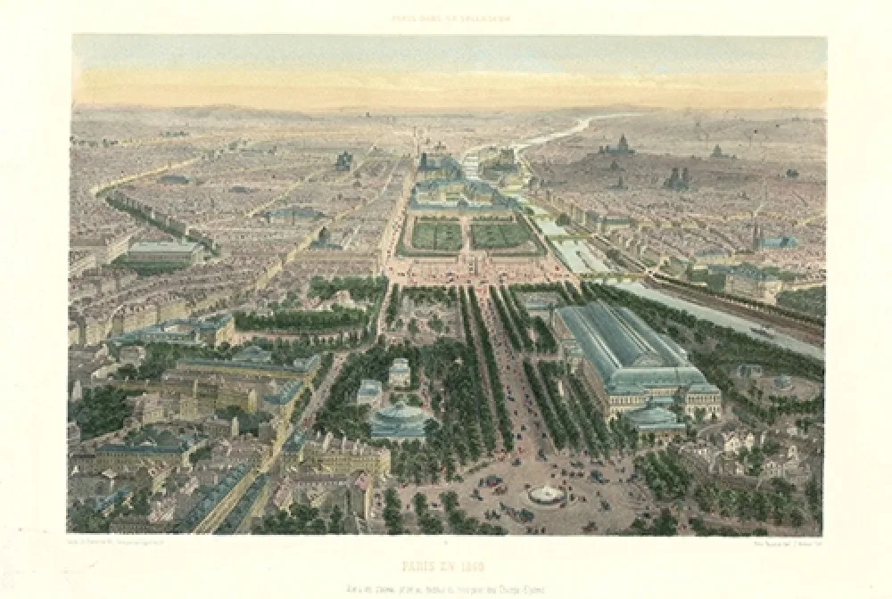 Литография Benoist - Paris en 1860