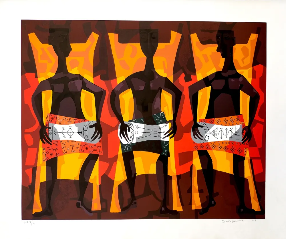 Сериграфия Bermúdez - Los tres músicos