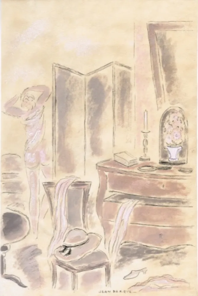 Иллюстрированная Книга Berque - Le bruit du silence.  Gouaches originales de Jean Berque.