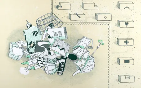 Литография Bertholo - Composition, 1964