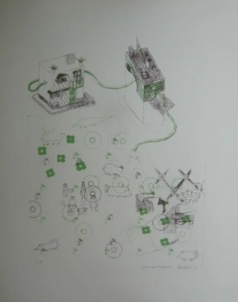 Литография Bertholo - Sans titre