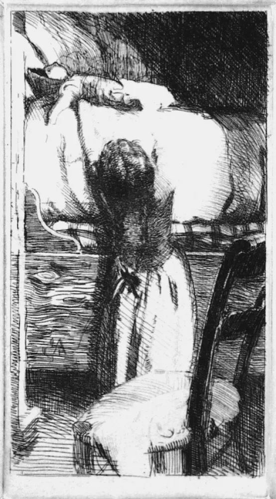 Офорт Besnard - La pupée