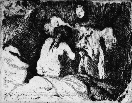 Офорт Besnard - Le lever