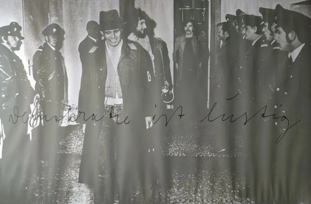 Сериграфия Beuys - Demokratie ist lustig, 1973. 