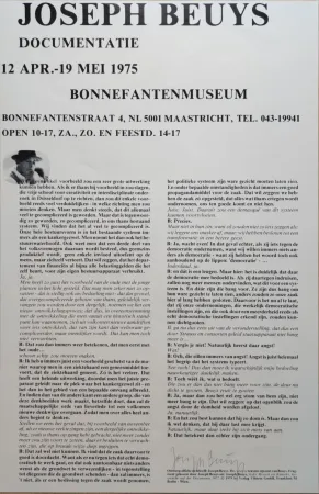 Гашение Beuys - Joseph Beuys, Documentatie, 12 Apr.-19. Mei 1975, Bonnefantenmuseum