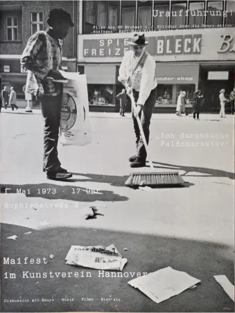 Гашение Beuys - „Uraufführung! Filme von KP Brehmer u. J. Böttcher über die Beuys-Aktion 'Ausfegen'