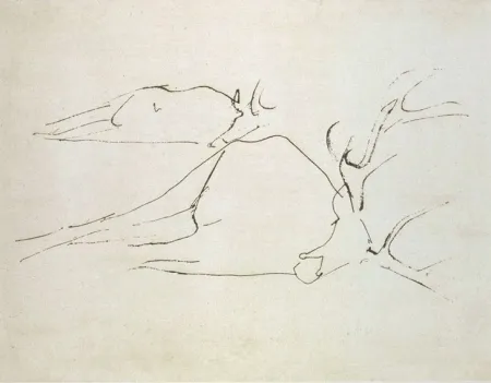 Офорт И Аквитанта Beuys - Zirkulationszeit: Tote Hirsche