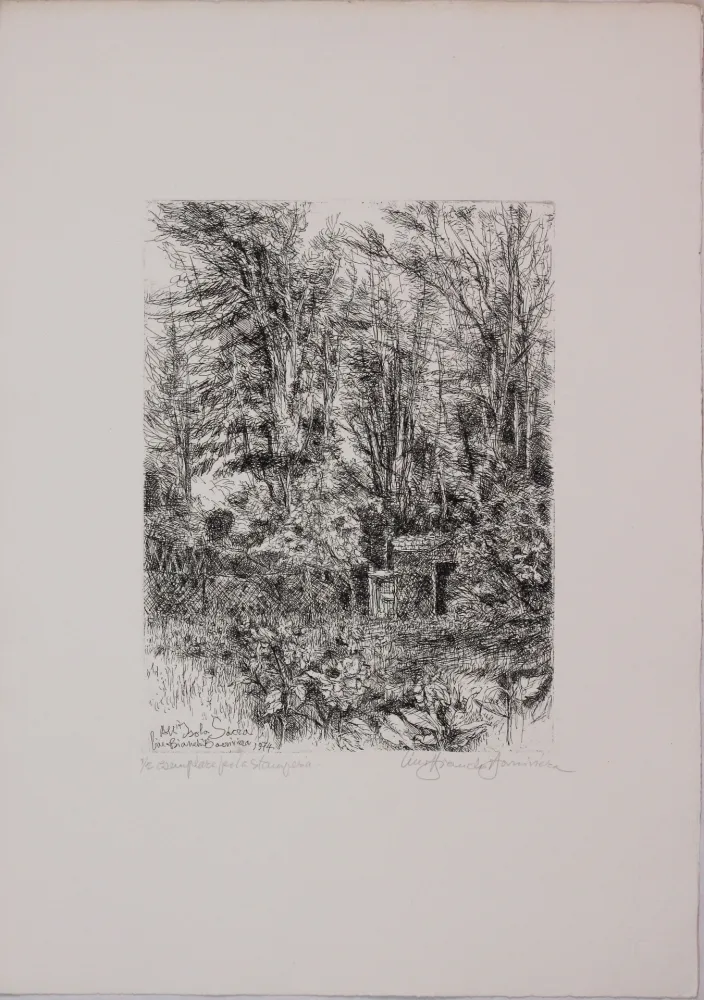 Офорт Bianchi Barriviera - All'isola sacra