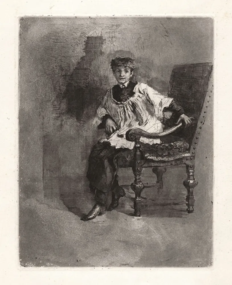 Офорт И Аквитанта Bianchi - CHIERICO SEDUTO