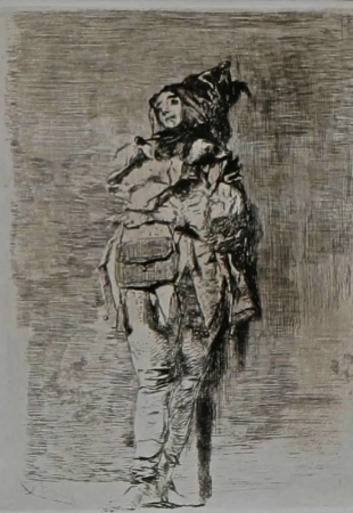 Офорт Bianchi - Pagliaccio