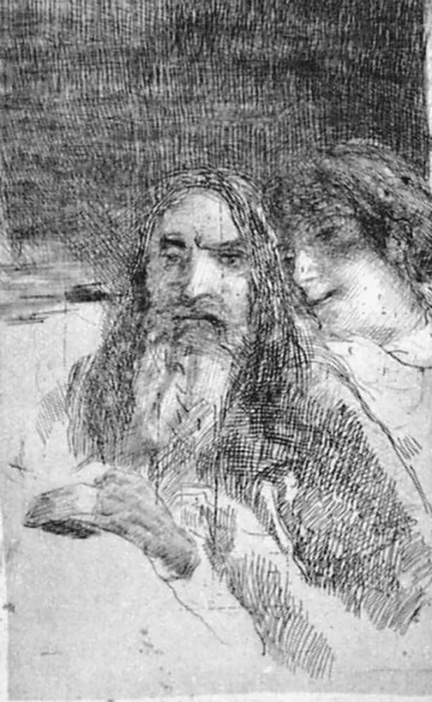 Офорт Bianchi - Studio di teste