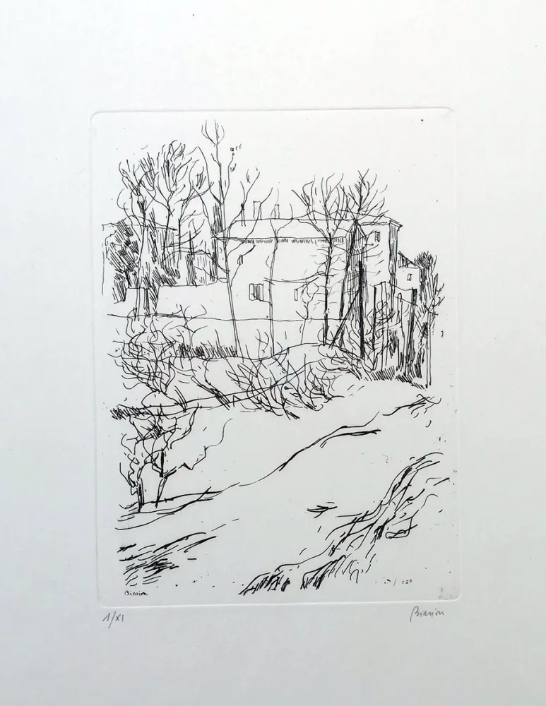 Офорт Biasion - Paesaggio