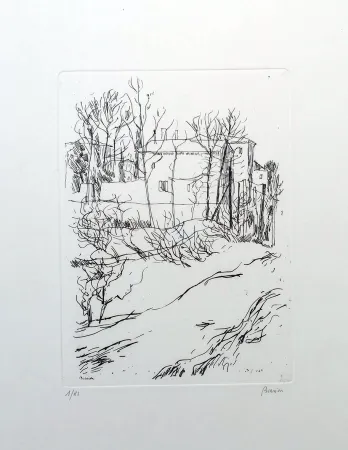 Офорт Biasion - Paesaggio