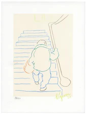 Литография Bigum - Sans Titre