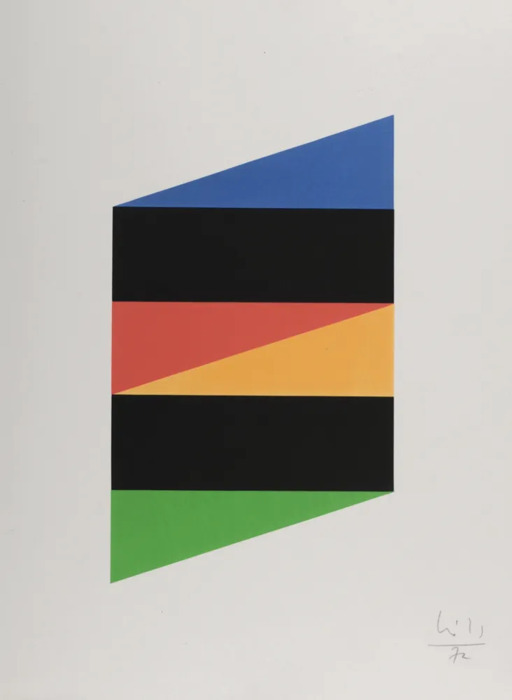 Литография Bill - Abstract Composition, 1972 - Hand-signed
