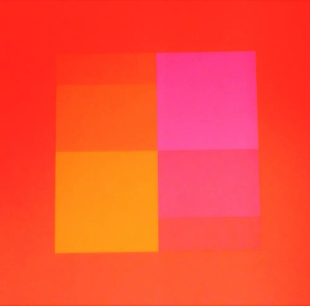 Сериграфия Bill - Composizione in rosso