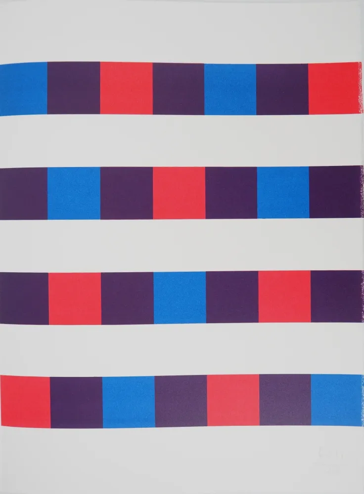 Сериграфия Bill - Motif en Trois couleurs,