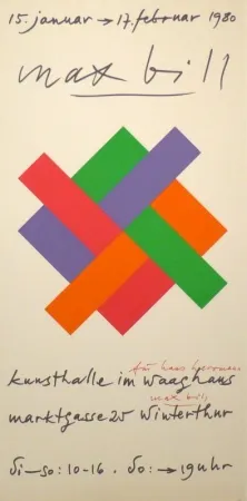 Сериграфия Bill - Plakat Kunsthalle Winterthur