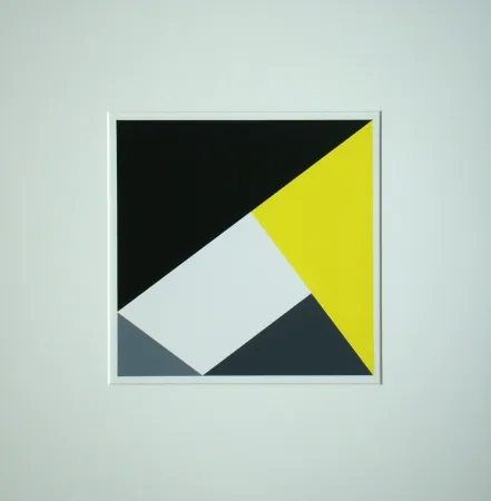 Сериграфия Bill - Von vier pythagoräischen Dreiecken umschlossenes Weiss