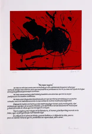 Литография Bird - No pasar página