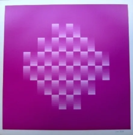 Литография Bird - Tribute to vasarely 10