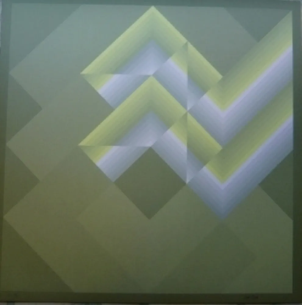 Литография Bird - Tribute to vasarely