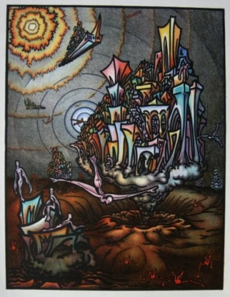 Литография Birnbaum - Auf einem anderen Stern / On Another Star